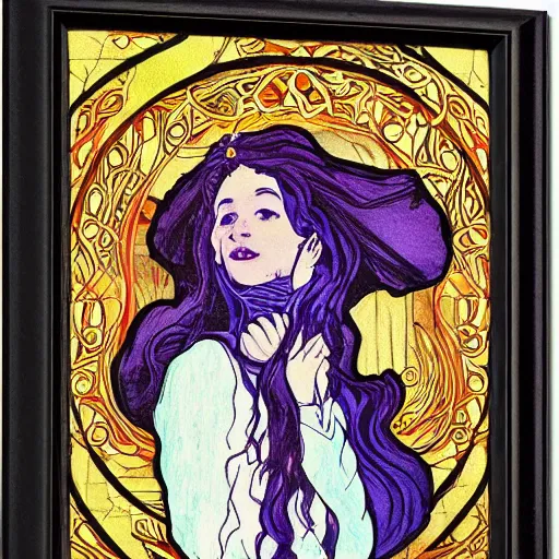 Prompt: ozma of oz, art nouveau, detailed portrait