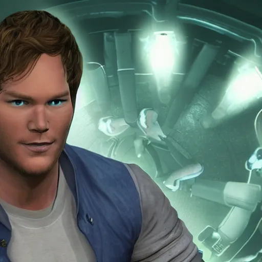 Image similar to Chris Pratt in Squid Game