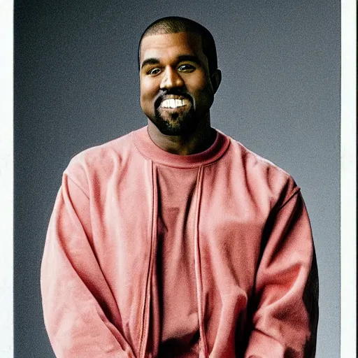 Image similar to Kanye West smiling and giving a thumbs up for a 1990s sitcom tv show, Studio Photograph, portrait C 12.0