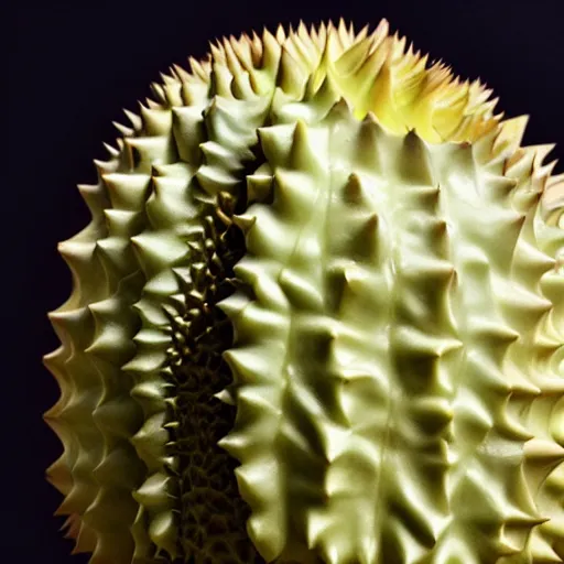 Prompt: durian with a microphone