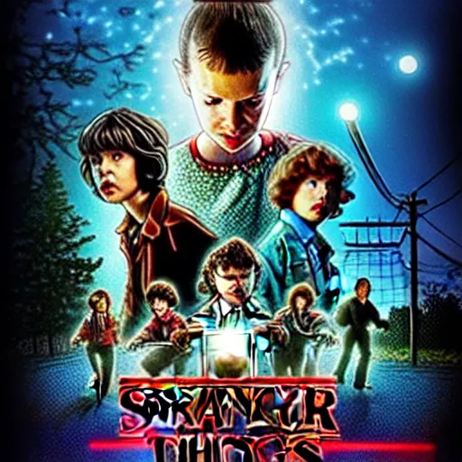 Image similar to stranger things but it's starring the cast of harry potter