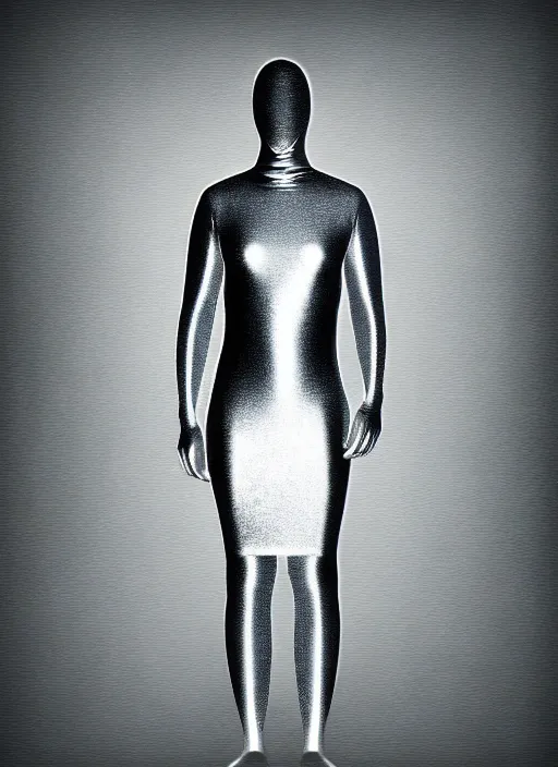 Image similar to man wrapped in foil standing cenimatic digital art