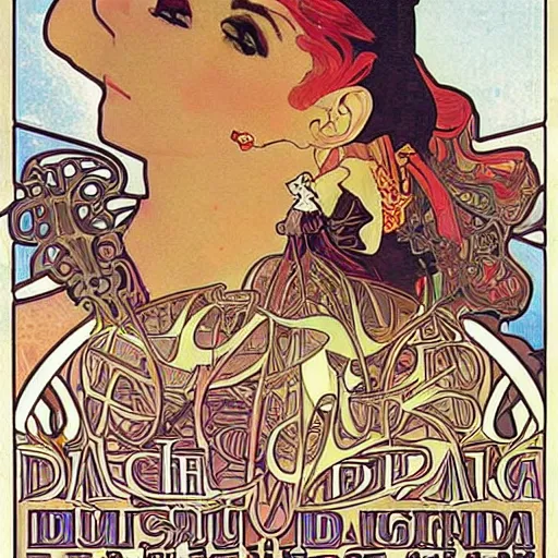 Prompt: gta : dubai, by alphonse mucha