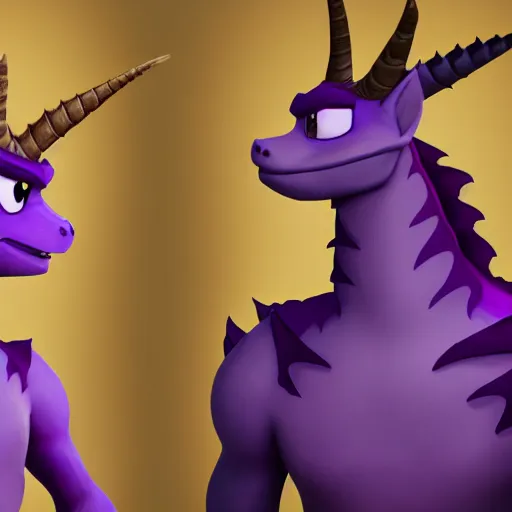 Image similar to spyro the dragon as a human painted in artstation style, trending on artstation,