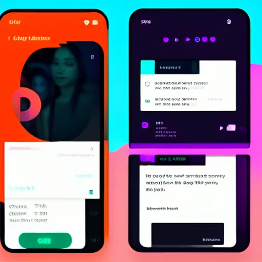 Image similar to a modern ui screenshot dark mode neon colors dark background trending on dribbble