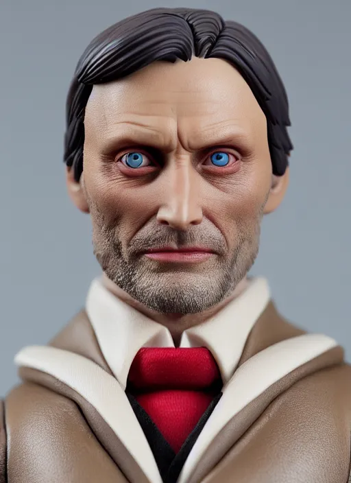 Prompt: mads mikkelsen, an nendoroid of mads mikkelsen figurine, realistic face, detailed product photo