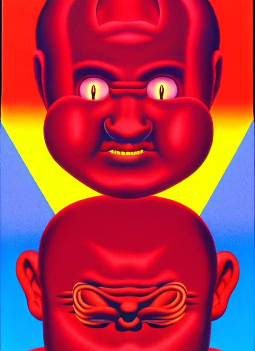 Image similar to devil by shusei nagaoka, kaws, david rudnick, airbrush on canvas, pastell colours, cell shaded!!!, 8 k