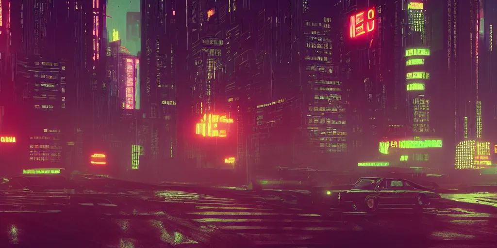 Image similar to neo noir city, 1 9 8 0 s future retro, cinematic, dramatic lighting, atmospheric