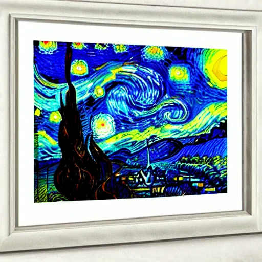 Prompt: Van Gogh starry night by Affandi