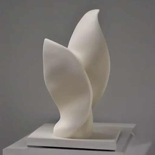 Image similar to modern art, abstract sculpture, white clay, moma, 8 k