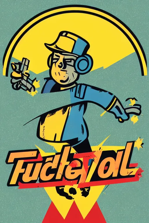 Image similar to fallout 7 6 retro futurist illustration art by butcher billy, sticker, colorful, illustration, highly detailed, simple, smooth and clean vector curves, no jagged lines, vector art, smooth andy warhol style