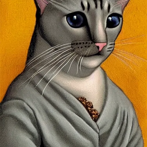 Image similar to gioconda as a cat