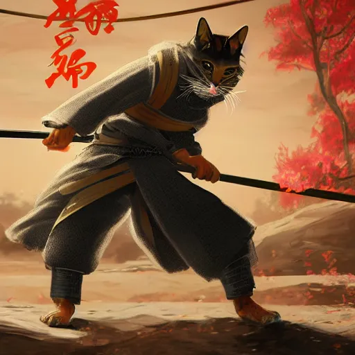 Prompt: many cat samurai are drinking teai, highly detailed, digital painting, artstation, japanese ukiyo style,, movie still, smooth, sharp focus uhd 8 k