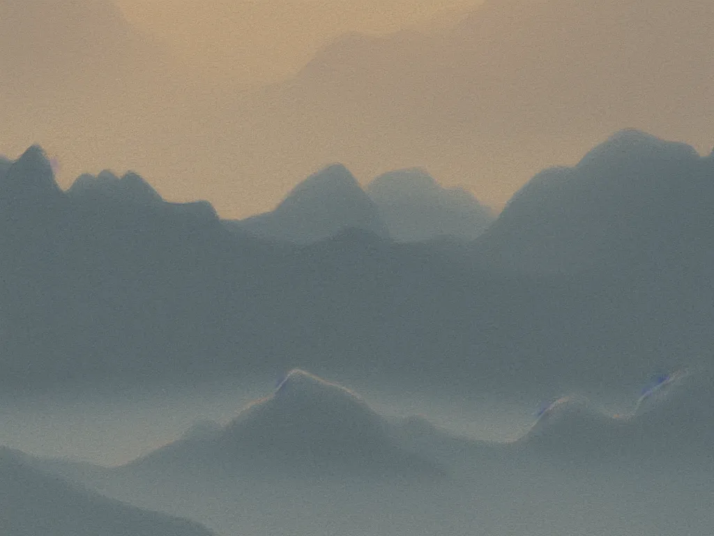 Prompt: mountain scene in early morning light by quint buchholz, artstation, octane render