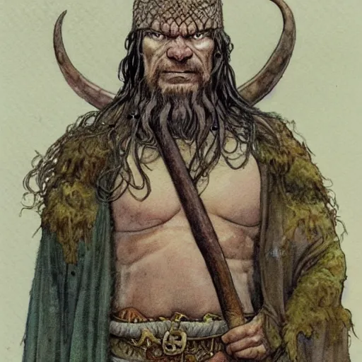 Prompt: a realistic and atmospheric watercolour fantasy character concept art portrait of urho kekkonen kekkonen kekkonen kekkonen kekkonen kekkonen as a druidic warrior wizard looking at the camera with an intelligent gaze by rebecca guay, michael kaluta, charles vess and jean moebius giraud