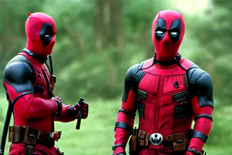 Image similar to ryan reynolds as deadpool in the princess bride ( 1 9 8 7 ), cinematography 4 k