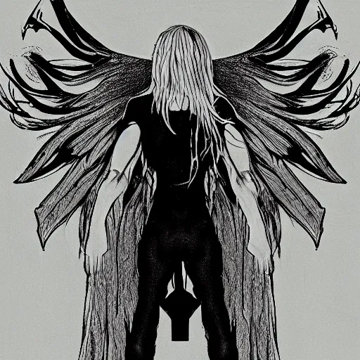 Image similar to half demon half angel