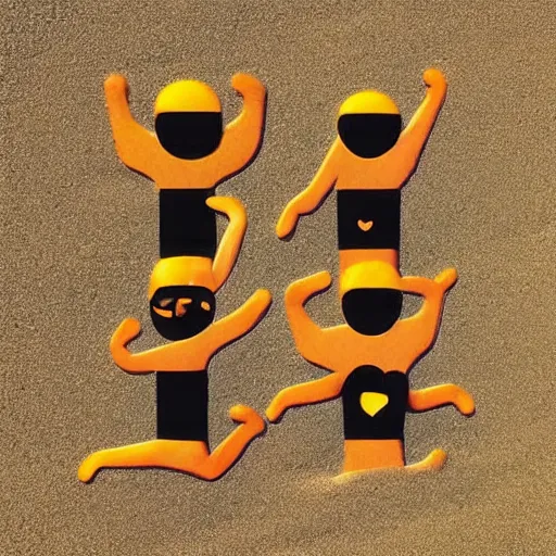 Prompt: “emojis dancing on beach”