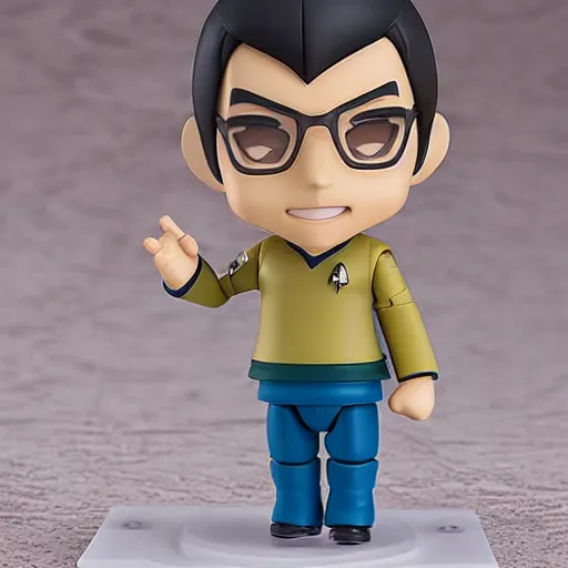 Prompt: spock from the tv series star trek as an anime nendoroid of, detailed product photo