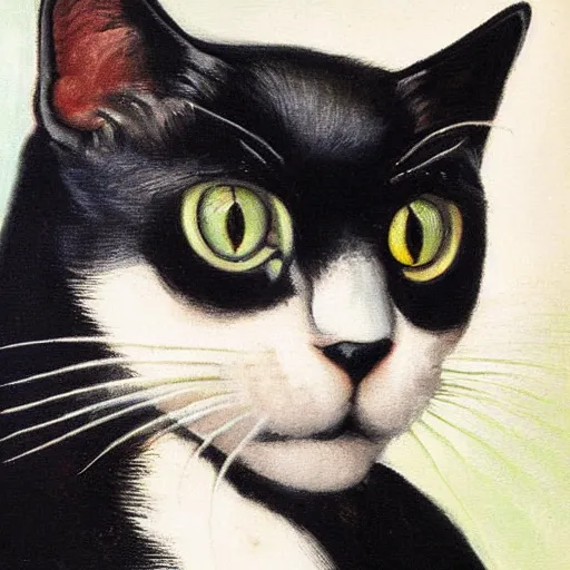 Image similar to a beautiful black cat painting by Diego Rodríguez de Silva y Velázquez, 8k