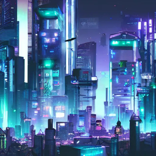 Image similar to cyberpunk city