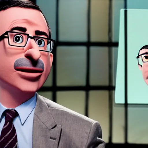 Prompt: John Oliver as a muppet