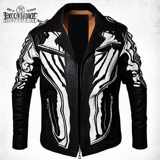 Prompt: buckskin horrorcore jacket fashion