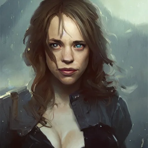 Image similar to catgirl rachel mcadams, oil painting, Tooth Wu, Greg Rutkowski, RPG portrait, dynamic lighting, fantasy art, High contrast, depth of field