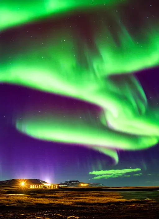 Image similar to northern lights in the night sky over iceland