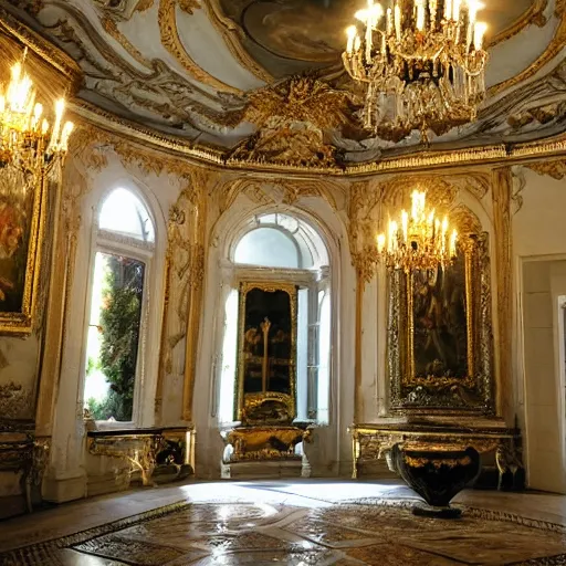 Image similar to rococo French mansion and gardens, 35mm highly detailed beautiful lighting