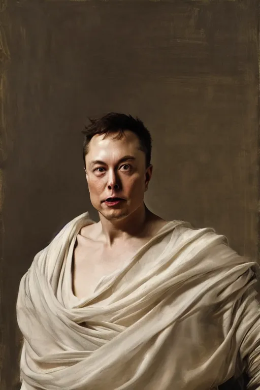 Image similar to beautiful oil matte portrait painting, elon musk as the god emperor of ancient rome, art by anders zorn, wonderful masterpiece highly detailed, beautiful cinematic light deep focus, elegant, digital painting, smooth, sharp focus, golden ratio, dramatic illumination, ultra realistic, 8 k, art by artemisia lomi gentileschi and caravaggio