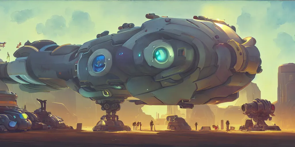 Prompt: overwatch spaceship, stylized, exterior, vehicles, in watercolor gouache detailed paintings, insanely detail, artstation, 8 k, futuristic, big medium small, arcane, simon stalenhag, food stall, interesting shapes & form, golden ratio, vitaly bulgarov