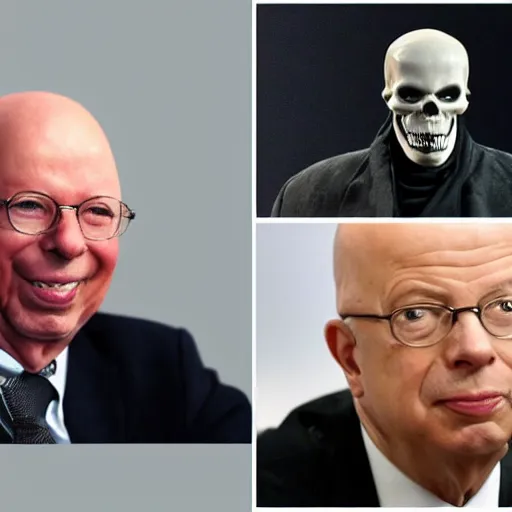 Prompt: the grim reaper has klaus schwab face