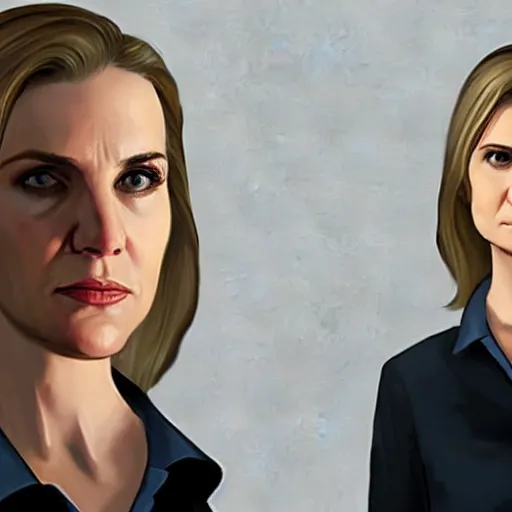 Prompt: Kim Wexler from Better Call Saul as a GTA character portrait