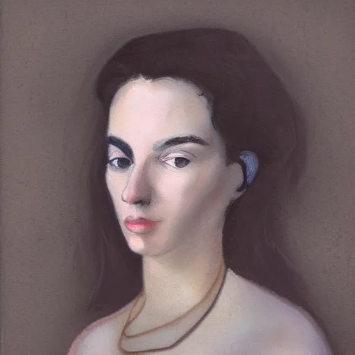 Image similar to portrait of dani by nicolas uribe, muted colors