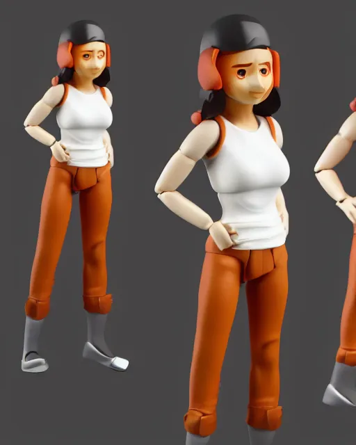 Prompt: full body 3d render of jaiden animations as a stylized action figure, studio lighting, white background, blender, trending on artstation, 8k, highly detailed