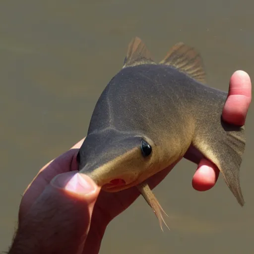 Image similar to a cartoon catfish giving a thumbs up