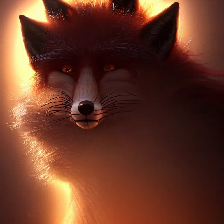 Prompt: The lovely hairy fox, wearing the uniform of the magic school, is surrounded by a huge luminous magic array, beautiful detailed intricate insanely detailed octane render trending on Artstation, 8K artistic photography, photorealistic, dramatic volumetric cinematic light, chiaroscuro, Raphael, Caravaggio, Beksinski, Giger