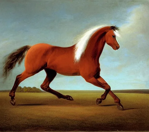 Prompt: a galloping horse by george stubbs