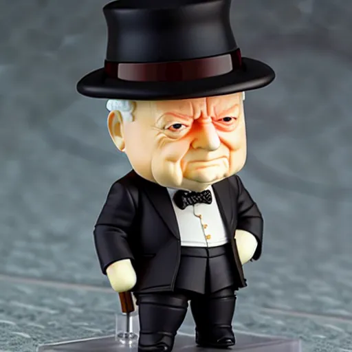 Image similar to nendoroid winston churchill, detailed, custom