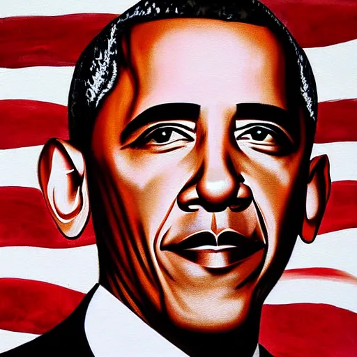 Prompt: obama, painting, detailed