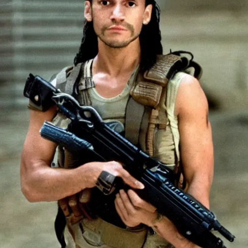 Prompt: Vasquez from Aliens