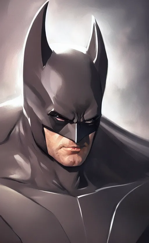 Prompt: batman, highly detailed, digital painting, artstation, facing camera, concept art, smooth, sharp focus, illustration, art by artgerm and greg rutkowski, high definition digital art, dramatic lighting, in the style of ilya kuvshinov and Ross tran