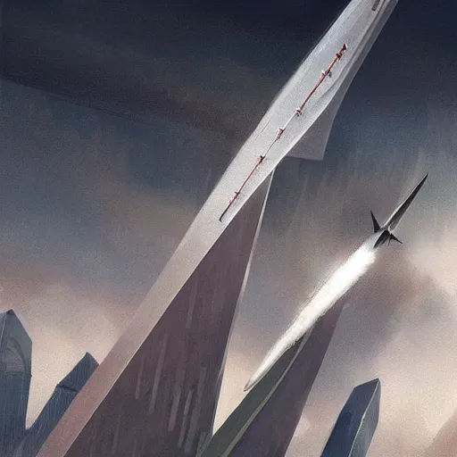 Image similar to paper airplane striking the twin towers on 9 / 1 1, highly detailed, headshot, digital painting, trending on artstation, concept art, sharp focus, illustration, art by artgerm and greg rutkowski and magali villeneuve