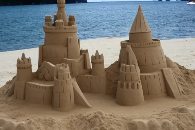 Image similar to a completed sand castle