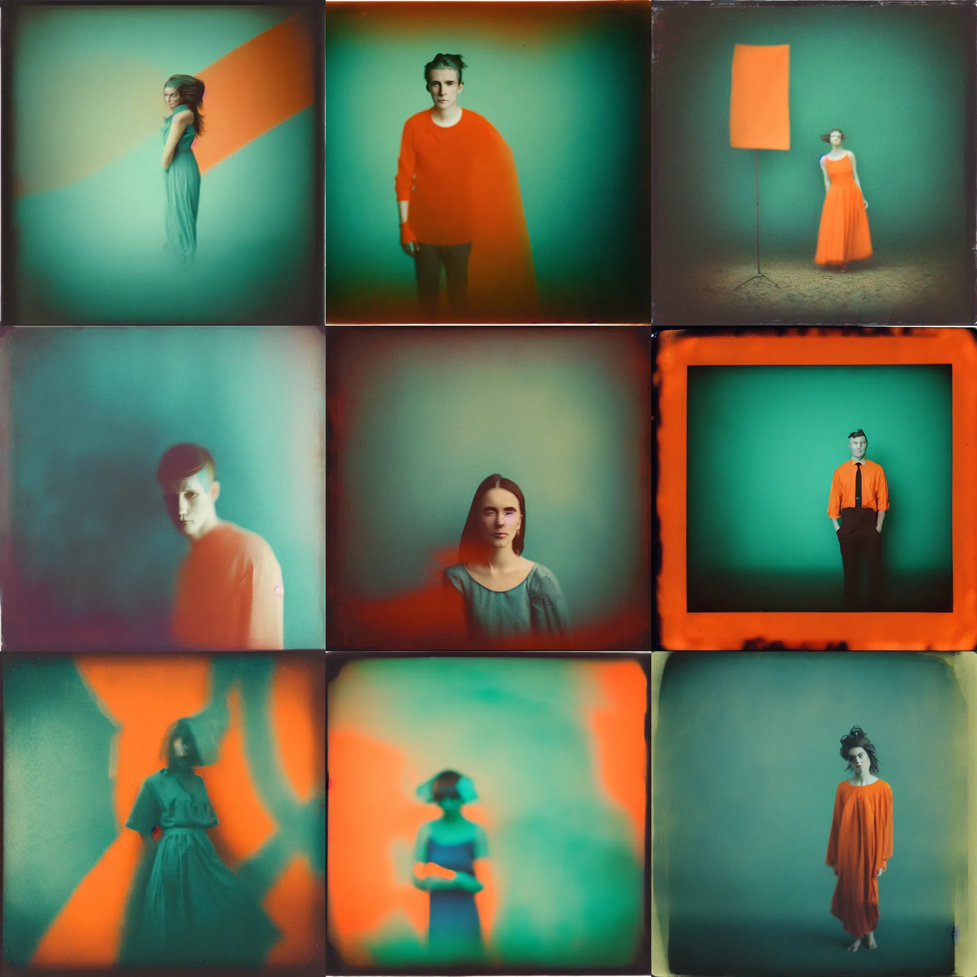 Image similar to kodak portra 4 0 0, wetplate, motion blur, portrait photo of a backdrop, coloured in teal and orange, by britt marling