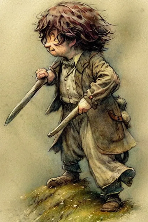 Image similar to (((((1950s hobbit . muted colors.))))) by Jean-Baptiste Monge !!!!!!!!!!!!!!!!!!!!!!!!!!!