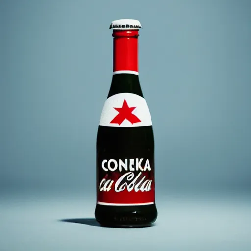 Prompt: a bottle of conka cola, marketing promo photo