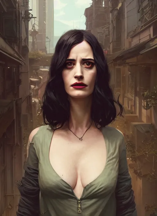 Prompt: highly detailed portrait of eva green in gta v, stephen bliss, unreal engine, fantasy art by greg rutkowski, loish, rhads, ferdinand knab, makoto shinkai and lois van baarle, ilya kuvshinov, rossdraws, tom bagshaw, global illumination, radiant light, detailed and intricate environment