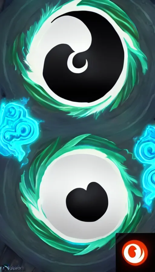 Image similar to Abstract representation of ying Yang concept, from Hearthstone